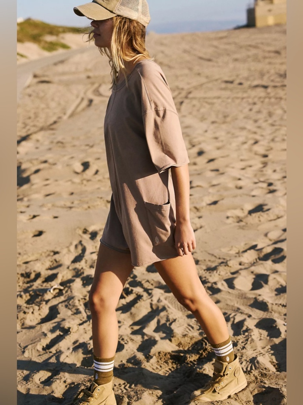 157. NWOT Free people hot shot tee romper